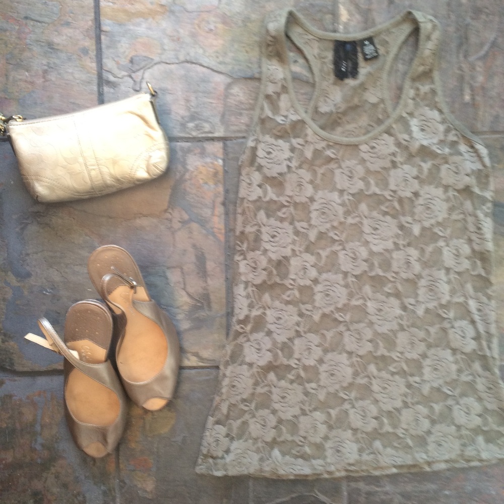 Iris Olive Lace Racerback Tank